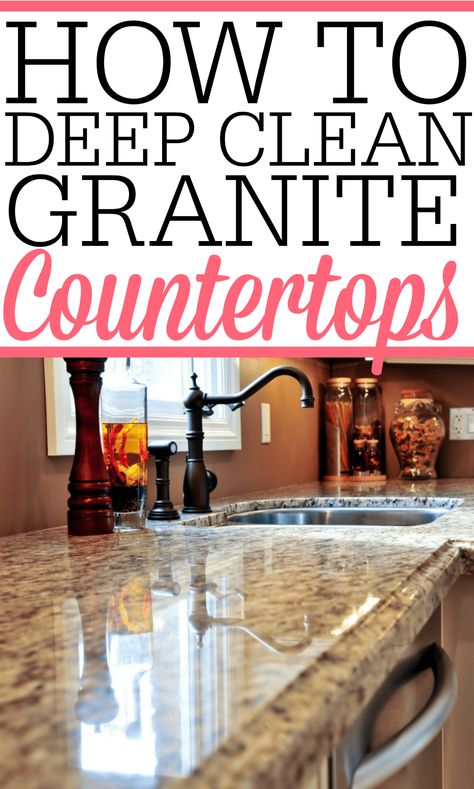 Clean Granite Countertops, Cleaning Granite Countertops, Tablet Recipe, How To Clean Granite, Homemade Toilet Cleaner, Clean Baking Pans, Deep Cleaning Hacks, Hardwood Floor Cleaner, Cleaning Painted Walls