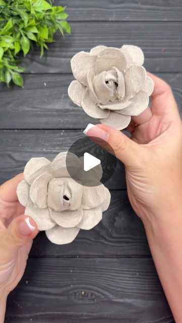 Egg Carton Art, Crate Crafts, Paper Roses Diy, Paper Flowers Diy Easy, Easy Craft Ideas, Egg Carton Crafts, Easy Paper Flowers, Studio Diy, Paper Craft Tutorials