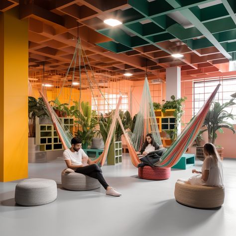 Cozy Corporate Office, Creative Office Space Workspaces Design, Corporate Office Design Workspaces, Kursi Ban, Coworking Space Design, Google Office, Neural Pathways, Coworking Office, Office Space Design