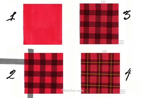 How To Draw Plaid Pattern Step By Step, Outfits Illustration, Textile Pattern Design Fashion, Better Fashion, Fashion Education, Pattern Design Drawing, Colouring Ideas, Fashion Illustration Tutorial, Creativity Ideas