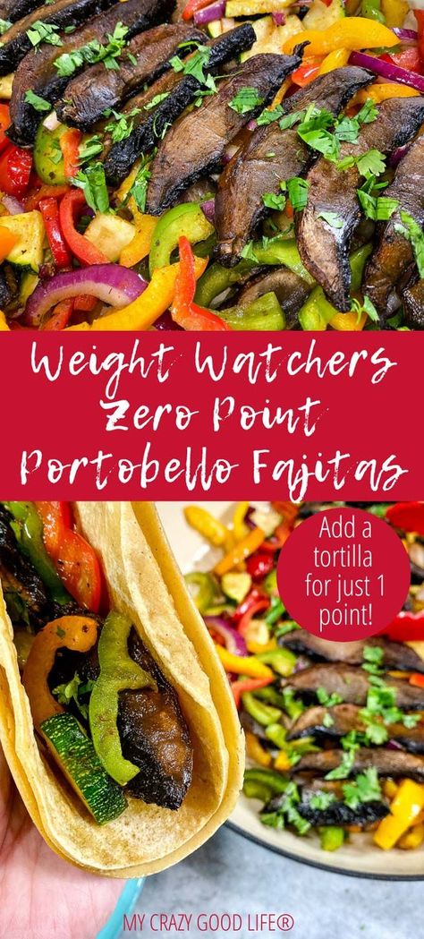 These portobello mushroom fajitas are one of my favorite recipes! This WW fajitas recipe with homemade fajita seasoning is family friendly and vegetarian. Weight Watchers Veggie fajitas are filling and their texture is thick and satisfying–like chicken. Mushroom fajitas are a perfect Meatless Monday recipe! #ww #zeropoints Fajita Mushroom Recipe, Portobello Mushroom Fajitas, Meatless Fajitas, Veggie Fajita Recipe, Portobello Fajitas, Mushroom Fajitas, Vegetarian Fajitas, Weight Watchers Vegetarian, Veggie Fajitas