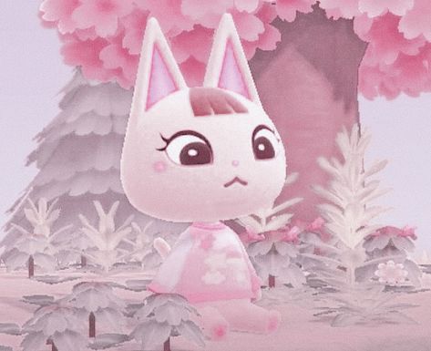 Acnh Profile Picture, Pink Animal Crossing Villagers, Animal Crossing Profile Picture, Acnh Merry, Sherb Animal Crossing, Pink Animal Crossing, Acnh Villagers, Animal Crossing Characters, Animal Crossing Villagers