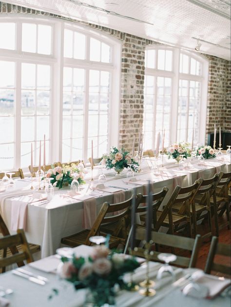 Charleston, SC | May 6th, 2021 | Historic Rice Mill | Ashley Spangler Photography Historic Rice Mill, Historic Rice Mill Wedding Charleston Sc, Daniel Island, Mill Wedding, Rice Mill, Anne Barge, Waterfront Wedding, Branch Design, Charleston Wedding