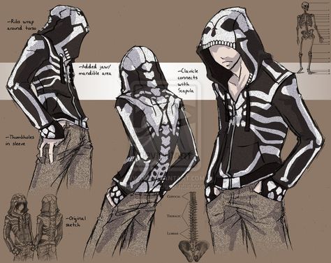 skeleton hoodie Hoodie Reference, Bleach Hoodie, Nana Anime, Skeleton Hoodie, Mode Kawaii, Hoodie Drawing, Diy Vetement, Bleach Art, Kleidung Diy