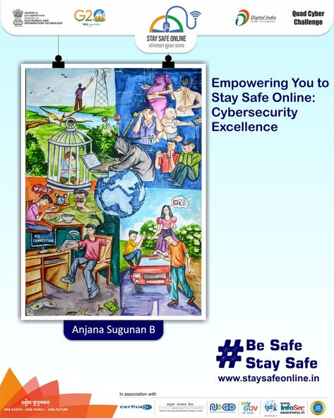 #Painting_of_the_day🖌️🎨 #staysafeonline #cybersecurity #g20india #g20dewg #g20summit #g20org #mygovindia #besafe #staysafe #ssoindia #meity #Quad #Quad2023 #QuadCyberCampaign #QuadCyberChallenge #sundayfunday #sundays #happysunday For more content visit our website https://www.staysafeonline.in/ Art Competition Ideas, Earth Drawings, Staying Safe Online, Digital India, Inspiration Painting, Art Competitions, Family First, Art Inspiration Painting, Information Technology