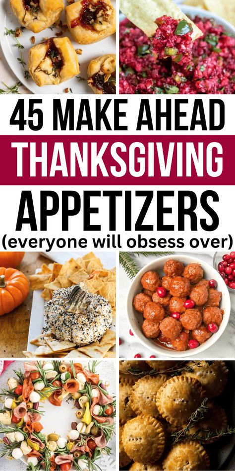 Easy make ahead appetizers for Thanksgiving! The best easy Thanksgiving appetizers make ahead simple, easy appetizers for a crowd make ahead appetizer recipes, make ahead appetizers for a crowd finger foods, thanksgiving app appetizer recipes, thanksgiving theme appetizers recipes, office thanksgiving potluck ideas easy, easy thanksgiving menu ideas appetizers, make ahead thanksgiving dishes appetizers, fun thanksgiving appetizers ideas appetizers, thanksgiving starters appetizer recipes. What To Take To Thanksgiving Dinner, Thanksgiving Bunco Food Ideas, Turkey Dinner Thanksgiving, Snacks Before Thanksgiving Dinner, Tha Ksgiving Appetizer, Fun Thanksgiving Ideas Food, Easy Thanksgiving Appetizers For A Crowd, Appetizer Menu List, Healthy Appetizers For Thanksgiving