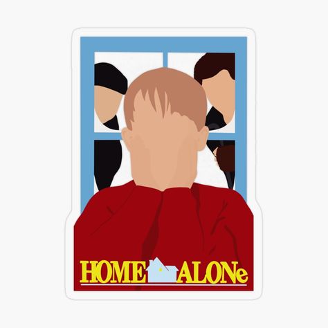 Home Alone Stickers, Home Alone Illustration, Home Alone Nails, Home Alone Poster, Home Alone 1, Books Stickers, Home Alone Movie, Cartoon Art Drawing, Home Alone Christmas