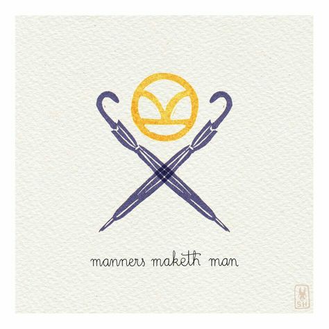 Manners Maketh Man Tattoo, Kingsman Tattoo, Kingsman Fanart, Kingsman Style, Kingsman Actors, Film Kingsman, Manners Maketh Man, Harry Hart, Eggsy Unwin