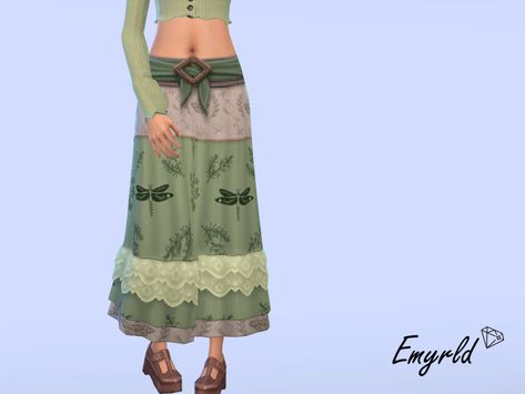 The Sims Resource - Long Fairycore Skirt (requires Strangerville) Sims 4 Star Clothes, Sims4 Cc Fairycore, Sims Long Dress Cc, Sims 4 Cc Rainbow Clothes, Sims 4 Green Clothes, Sims 4 Cc Cottagecore Accessories, S4cc Cottagecore, Sims 4 Cyberpunk Cc Maxis Match, Sims 4 Fisherman Cc