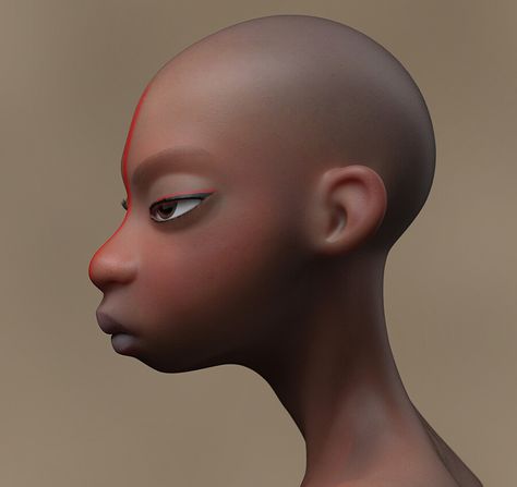 ArtStation - Portrait, Guzz Soares Stylized Face, Character Design Digital Art, 3d Karakter, Zbrush Character, 3d Portrait, Textile Art Dolls, Black Characters, Character Design Animation, Character Modeling