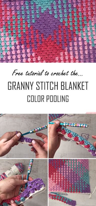 Crochet Planned Pooling Patterns, Color Pulling Crochet, Crochet Color Pooling How To, Pooling Yarn Crochet Patterns, Bernat Blanket Color Pooling Yarn Patterns Crochet, Pooled Planning Crochet, Planned Color Pooling Crochet, Planned Pooling Crochet Granny Stitch, Crochet Color Pooling Pattern