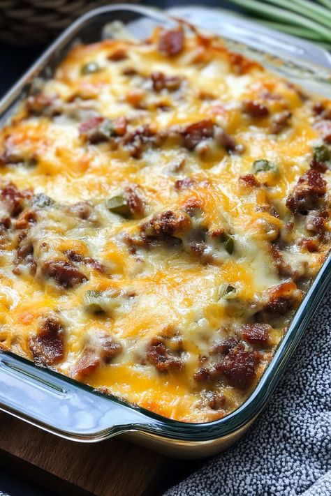 Keto Bacon Cheeseburger Casserole: A delicious, low-carb dish with ground beef, crispy bacon, and creamy cheese. Perfect for keto dieters and burger lovers! Keto Bacon Cheeseburger, Cheeseburger Mac And Cheese, Low Carb Cheeseburger Casserole, Keto Cheeseburger, Ground Beef Pasta Recipes, Beef Pasta Recipes, Bacon Cheeseburger Casserole, Healthy Cheese, Keto Bacon