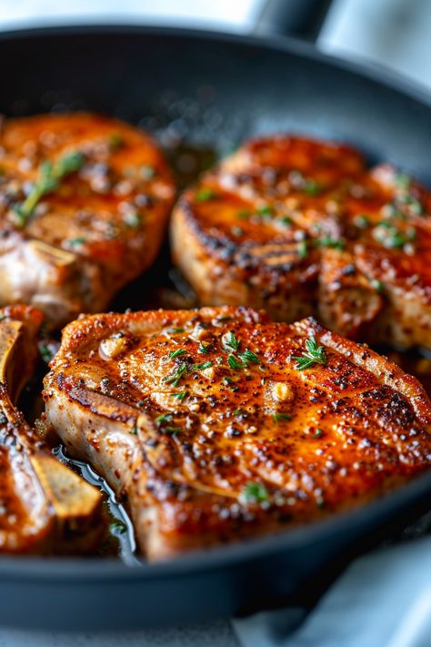 Keto Pan Seared Pork Chops: A Delectable Addition to Your Keto Diet Welcome to a delicious journey where we explore the perfect blend of simplicity and flavor Pan Seared Bone In Pork Chops, Keto Pork Chop Marinade, How To Cook A Pork Chop, Low Carb Pork Chops In The Crock Pot, Low Carb Bone In Pork Chop Recipe, Stove Pork Chops, Cast Iron Pork Chops Bone In, Stove Top Pork Chops Bone In, Reverse Sear Pork Chop