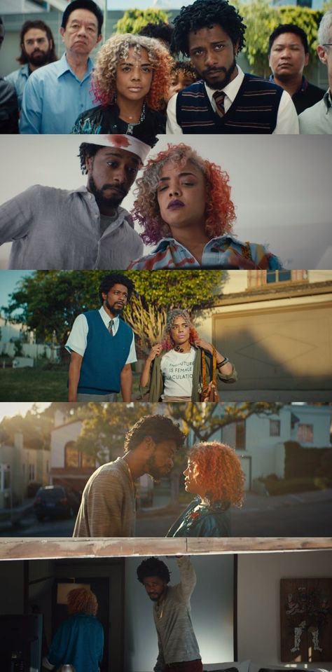 Lakeith Stanfield and Tessa Thompson as Cassius "Cash" Green and Detroit in Sorry To Bother You (2018) Lakeith Stanfield Sorry To Bother You, Sorry To Bother You, Lakeith Stanfield Aesthetic, Lakeith Stanfield, Before The New Year, Friends Always, Best Films, Green Book, Best Cinematography