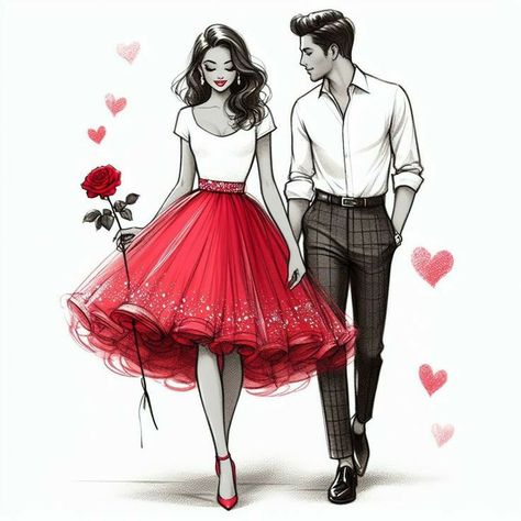 Bride Fashion Illustration, Pencil Sketches Easy, Disney Movie Art, Birthday Kiss, Image Couple, Bff Photoshoot Poses, Designer Suits For Men, Cartoons Love, Edible Images