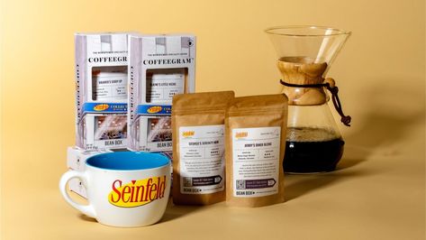 ‘Seinfeld’ and Bean Box Release Show-Inspired Coffee Collection – The Hollywood Reporter Coffee Names, Gourmet Gift Box, Mexican Coffee, Coffee Collection, Coffee Treats, Coffee Box, Tea Tasting, Class Gift, Gourmet Gifts