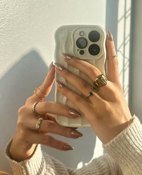 the perfect neutral chrome nail 🤎⁠ ⁠ shop maple glaze at @sephora & get 50% off this style through 4/12 + additional savings during the Sephora Savings Event 🛍️⁠ ⁠ 📸 @deannaa.lee Neutral Chrome Nail, Neutral Chrome, Chrome Nail, Iphone Obsession, Maple Glaze, April 7, Nail Shop, Chrome Nails, Sephora