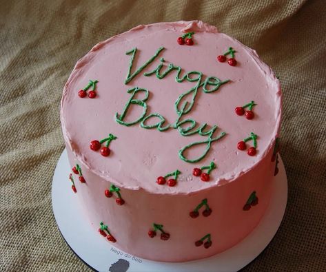 Virgo Birthday, 31st Birthday, Virgo Sign, Cute Birthday Cakes, Zodiac Signs Funny, 20th Birthday, Pink Cake, Round Cakes, Baby Cake