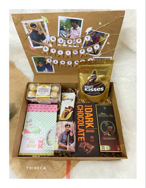 Bday Gift Packing Ideas, Bday Hamper For Boyfriend, Hubby Bday Gift Ideas, Men Gift Hamper, Bday Box For Boyfriend, Diy Gift Hampers For Men, Birthday Gift Hampers For Boyfriend, Mens Hamper Ideas, Birthday Gift Box Ideas For Boyfriend