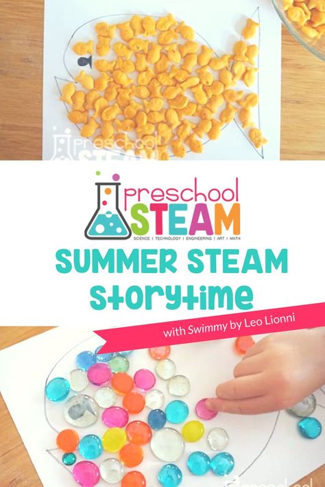 STEAM Storytime with Swimmy! - Preschool STEAM - Steam For Preschool, Play Activities For Preschoolers, Tot Schooling, Ocean Animals Preschool, Stem Preschool, Summer Stem Activities, Preschool Steam, Feelings Faces, Stem Activities Preschool