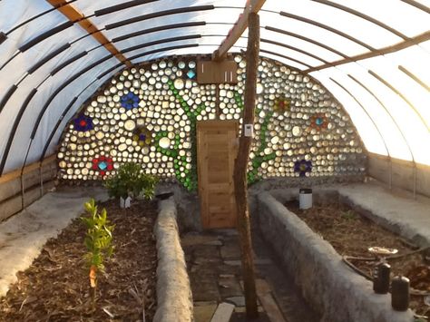 Cob Greenhouse, Earth Bag Homes Diy, Earthship Home Plans, Earthship Design, Underground Greenhouse, Cob Building, Earth Bag Homes, Earthship Home, Earth Sheltered