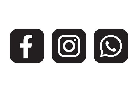 Facebook, instagram and whatsapp icon Blog Logo Design, Whatsapp Logo, Free Logos, Whatsapp Icon, Twitter Icon, Blog Logo, Art Deco Patterns, Laser Cut Sign, Camouflage Patterns