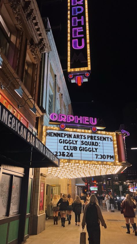 giggly squad minneapolis #clubgiggly #gigglysquad #orpheum #theater #mn #minnesota #minneapolis Minneapolis Aesthetic, Giggly Squad, Orpheum Theater, Minneapolis Minnesota, My Vibe, Minneapolis, Minnesota, Theater, Vision Board