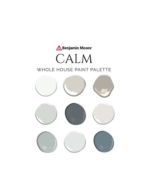 Calm Paint Palette Benjamin Moore Calm Undertones Calm - Etsy She Twin Williams Sea Salt, Sea Salt Kitchen Walls, Sw Sea Salt Paint, Whole House Paint Scheme Sherwin William, Sea Salt Sherwin Williams Bathroom, Sea Salt Paint Color Scheme, Best Paint For Bathroom Walls, Guest Bathroom Colors Scheme, Coastal Paint Colors Sherwin Williams