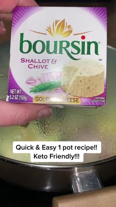 Boursin Cheese Recipes, Cheese Cauliflower, Boursin Cheese, Keto Diet Food List, Keto Cooking, Keto Meal Prep, Keto Recipes Dinner, Low Carb Keto Recipes, Keto Diet For Beginners