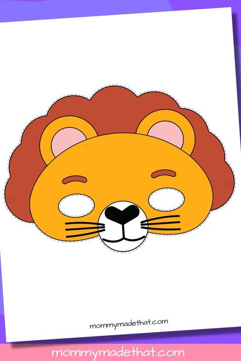 Lion Mask Craft Preschool, Lion Face Template Free Printable, Lion Masks For Kids, Lion Masks For Kids Free Printable, Lion Mask Printable, Lion Mask Template, Fox Mask Template, Lion Masks For Kids Printsble, Rainbow Lion