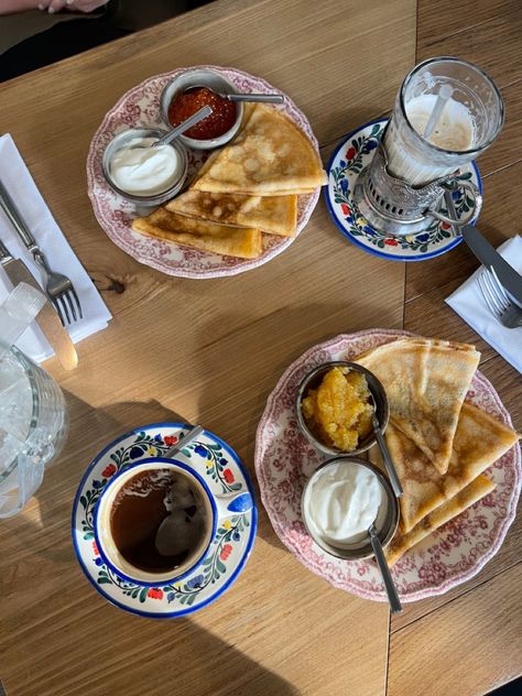 Russian Breakfast Aesthetic, Russian Etiquette, Slavic Breakfast, Russian Food Aethstetic, Ukrainian Breakfast, Russian Lunch, Russian Core Aesthetic, Russian Breakfast, Russian Pancakes