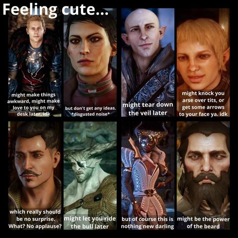 Dragon Age 2 Funny, Dragon Age Inquisition Memes, Dragon Age Memes Funny, Dragon Age Iron Bull, Dragon Age Comics, Da Inquisition, Dragon Age Inquisitor, Dragon Age Memes, Dragon Age Funny