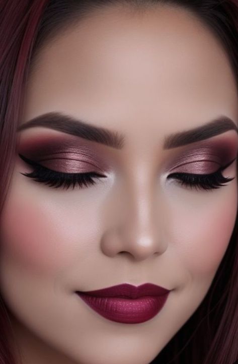 Makeup On Purple Dress, Purple Dress, Maquillaje De Ojos, Eye Makeup, Fashion Beauty, Skin Care, Skin, Nails, Purple