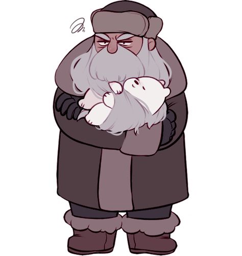 Ice Bear And Yuri, We Bare Bears Isaac X Tom, Ice Bear Fanart, The Bear Fanart, We Bare Bears Art, We Bare Bears Fanart, Bear Fanart, We Bare Bears Ice Bear, Bare Bears Ice Bear