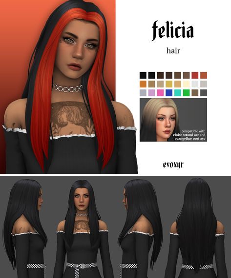 Sims 4 Evoxyr Hair, Sims 4 Vampire Cc Maxis Match, Sims 4 Cc Witch Clothes, Sims 4 Mm Hair, Sims Vampire, S4cc Hair, Hair Sims 4 Cc, Aesthetic Sims, Vampire Hair