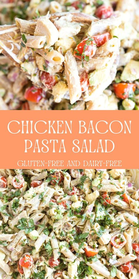 Bacon Pasta Salad Recipes, Gluten Free Pasta Salad Recipes, Cold Chicken Pasta Salad, Chicken Bacon Ranch Pasta Salad, Gluten Free Salad Dressing, Bacon Pasta Salad, Gluten Free Pasta Salad, Chicken Pasta Salad Recipes, Bacon Ranch Pasta Salad