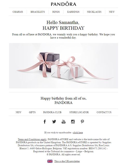 Loyalty Program Design, Birthday Email, Email Layout, Birthday Rewards, Email Marketing Inspiration, Mail Template, Email Invitation, Fashion Newsletter, Email Design Inspiration