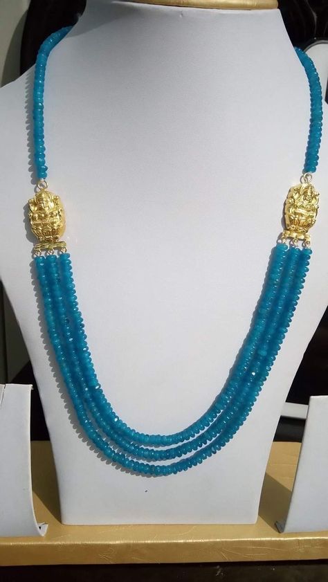 Blue Beads Indian Jewellery, Stone Jwellary, Beads Indian Jewellery, Diy Necklace Designs, Beads Haram, Ruby Necklace Designs, Ruby Jewelry Necklaces, Coral Jewellery, Simple Necklace Designs