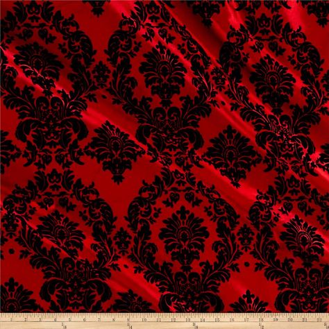 Red Damask, Witchy Home Decor, Taffeta Fabric, Gothic Home, Victorian Steampunk, Deep Red Color, Silk Taffeta, Diy Sewing Projects, Home Decor Fabric