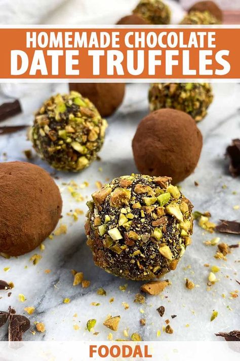 Date Truffles, Grilled Cheese With Tomato, Simple Treats, Christmas Baking Gifts, Vegan Truffles, Muffin Papers, Truffles Recipe, Vegan Party, Roasted Walnuts