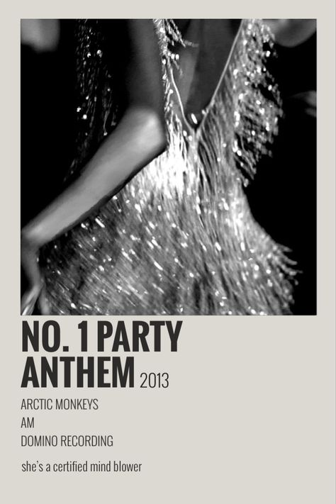 No1 Party Anthem Poster, Arctic Monkeys No 1 Party Anthem, Arctic Monkeys Polaroid Poster, No 1 Party Anthem, Party Anthem, Minimalist Music, Iconic Poster, Music Poster Ideas, Vintage Music Posters