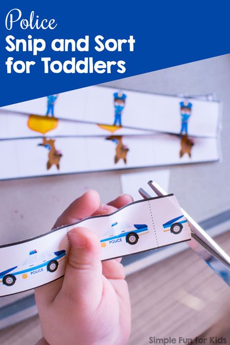 Practice fine motor and scissor skills with these cute printable Police Snip and Sort for Toddlers! Community Helpers Preschool Activities, Community Helpers Theme, People Who Help Us, Handwriting Activities, Fine Motor Activities For Kids, Improve Your Handwriting, Community Helper, Scissor Skills, Community Helpers