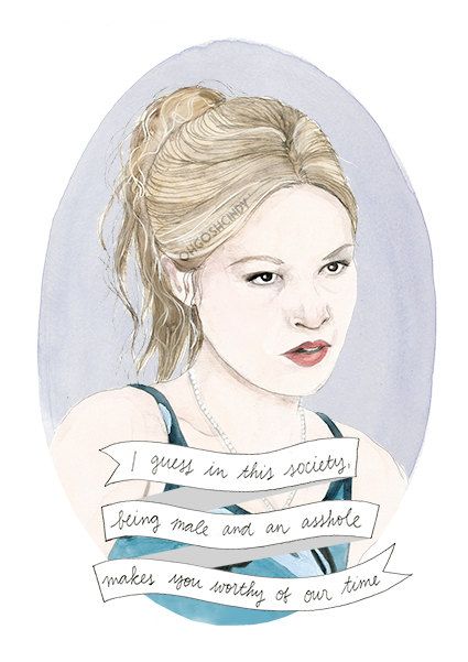 Kat Stratford 10 Things I Hate About You portrait by ohgoshCindy Kat Stratford, 10 Things I Hate About You, Frases Tumblr, Teen Movies, Movie Lines, Print Illustration, Tv Show Quotes, Romantic Comedy, Old Movies