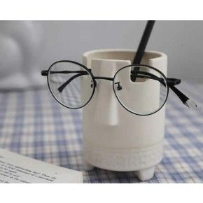 Creative Face Expression Storage Pen Holder Glasses Holder Ceramic Glasses Holder, Glasses Holder Clay, Clay Glasses Holder, Eyeglass Holder Stand, Air Clay, Cerámica Ideas, Diy Ceramic, Glasses Holder, Diy Holder