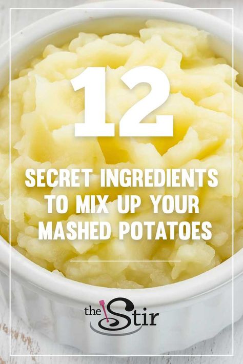 12 Secret Ingredients to Try for Next-Level Mashed Potatoes (PHOTOS) | CafeMom.com Mashed Potato Add Ins, Boxed Mashed Potatoes, Delicious Stuffing Recipe, Garlic Mashed Potatoes Easy, Cooking Mashed Potatoes, Cream Cheese Mashed Potatoes, Butter Mashed Potatoes, Whipped Potatoes, Cheese Mashed Potatoes