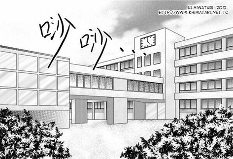 Manga Making, Manga Materials, Buildings Reference, Myself Drawing, Manga Background, Detailed Sketches, High School Drawing, Animation Drawing Sketches, Manga School