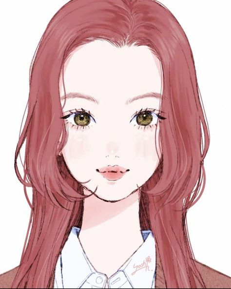 Danielle New Jeans Fan Art, Danielle New Jeans Fanart, Pout Drawing, New Jeans Fanart, Kpop Drawings, Cute Doodles Drawings, Ethereal Art, Cute Art Styles, Kpop Fanart