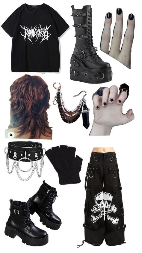 Outfit Ideas Gothic, Epic Clothes, Y2k Grunge Outfits, Gothic Y2k, Emo Girl, Punk Aesthetic, Fashion Drawing Dresses, Crazy Outfits, Dark Outfits