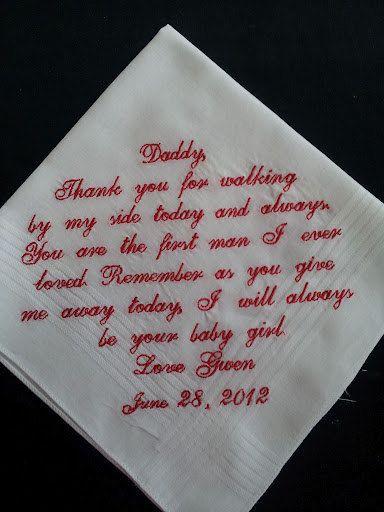 personalized wedding handkerchief .... Too precious. Handkerchief Embroidery, Bridal Handkerchief, Personalized Handkerchief Wedding, Lace Handkerchief, Mother Of The Bride Gift, Mother Wedding, Wedding Handkerchief, Wedding Gifts For Bride, Marrying My Best Friend