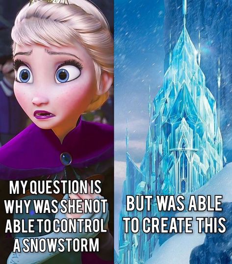 #elsa #powers #ice #icecastle #disney #meme #fyp #frozen #funny Funny Disney Princess Memes Hilarious, Funny Frozen Memes Hilarious, Frozen Memes Hilarious, Frozen Memes Funny, Elsa Powers, Frozen Jokes, Frozen Funny, Frozen Memes, Snapchat Pics